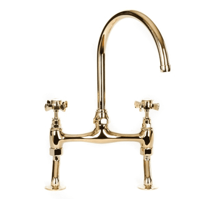 Mayfair Edwardian Kitchen Tap Bridge Mixer  Gold KIT208
