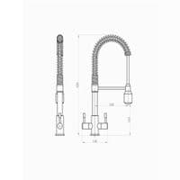 Mayfair Groove Kitchen Tap  Sink Mixer with Pull Out Nozzle​​​​​​​ Chrome KIT173