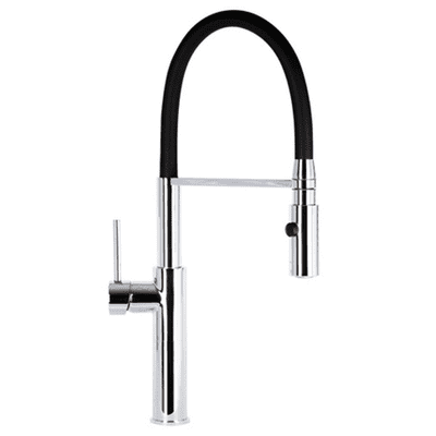 Mayfair Miami Kitchen Tap Sink Mixer With Pull Out Nozzle  Chrome-Black KIT281