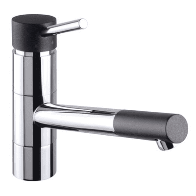 Mayfair Rota Chrome Black Kitchen Tap Sink Mixer Chrome Black Finish KIT187