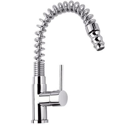 Mayfair Twist Kitchen Tap Sink Mixer with Pull Out Nozzle Chrome KIT211