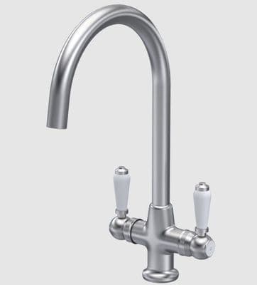 Nuie Cruciform Sink Mixer Lever Kitchen Tap Brushed Nickel KB604