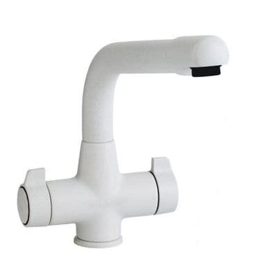 Paini Contemporary One Tap Hole Cruciform Quarter Turn Sink Mono White 64B9545E28PIA