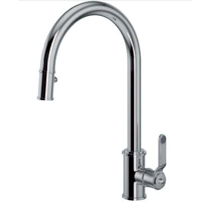 Perrin & Rowe Armstrong Monobloc with Textured Lever Handle & Pull Out Spray Chrome 4544CP