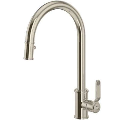 Perrin & Rowe Armstrong Monobloc with Textured Lever Handle & Pull Out Spray Pewter 4544HTPF
