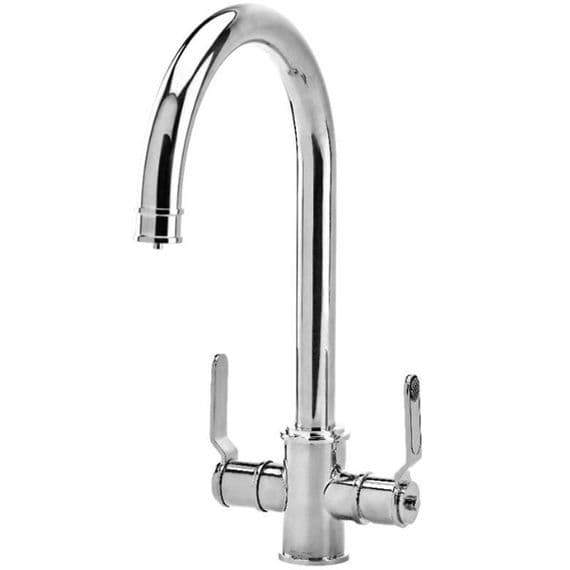 Perrin & Rowe Armstrong Pewter Sink Mixer with Filtration, C Spout 1485HTPF​​​​​​​