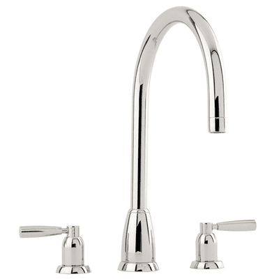 Perrin & Rowe Callisto Three-Hole Mixer C Spout With Levers Nickel 4886NI