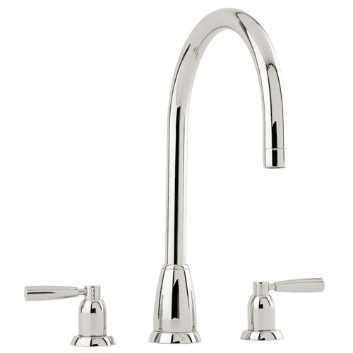 Perrin & Rowe Callisto Three-Hole Mixer C Spout With Levers Nickel 4886NI
