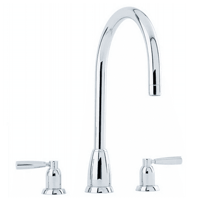 Perrin & Rowe Callisto Three-Hole Mixer Kitchen Tap C Spout With Levers Chrome 4886CP
