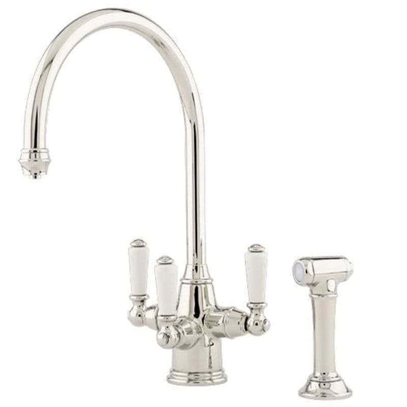 Perrin & Rowe Chrome Phoenician Monobloc with Cold Filter Porcelain ...