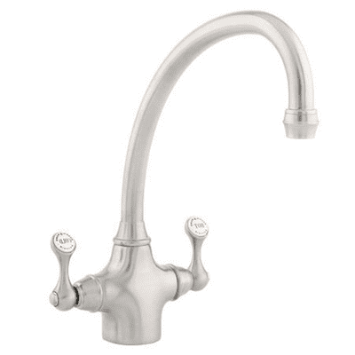 Perrin & Rowe Etruscan Monobloc Mixer Kitchen Tap With Lever Handles Pewter 4320PF