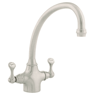 Perrin & Rowe Etruscan Monobloc Mixer Kitchen Tap With Lever Handles Polished Nickel 4320NI