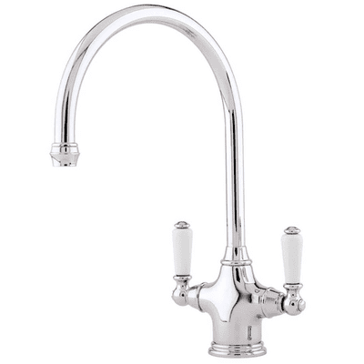 Perrin & Rowe Phoenician Monobloc With Twin Porcelian Lever Handles Nickel 4460NI