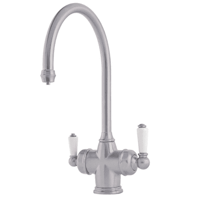 Perrin & Rowe Polaris 3 in 1 Instant Hot Sink Mixer Kitchen Tap Pewter 1937PF