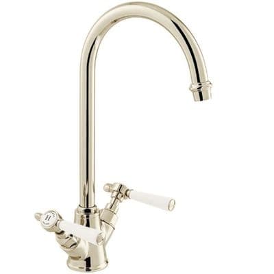 Vado Axbridge Kitchen Tap Mixer with Lever Handles Bright Nickel BC-AXB-250-BN