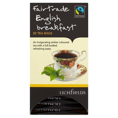 FAIRTRADE - Lichfields English Breakfast teabags - bulk portions sachets online