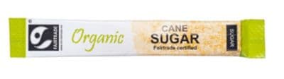 Fairtrade ORGANIC Golden Cane Sugar - single portion sachet sticks