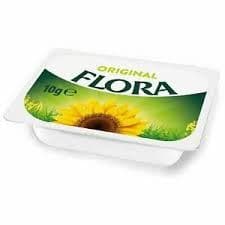 Flora Original 10g single portions - miniature plastic dishes