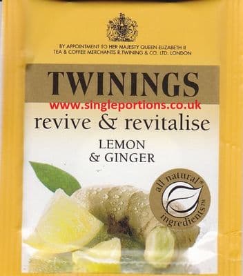 Twinings - Lemon & Ginger - single portion sachet tea bag