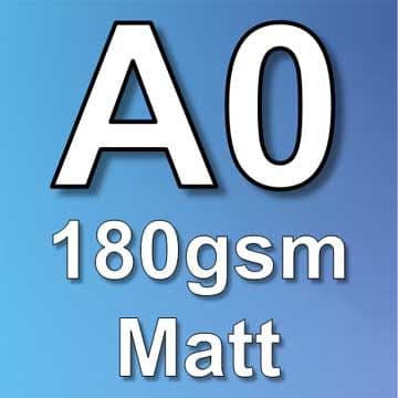 A0 Poster Printing - 180gsm Matt