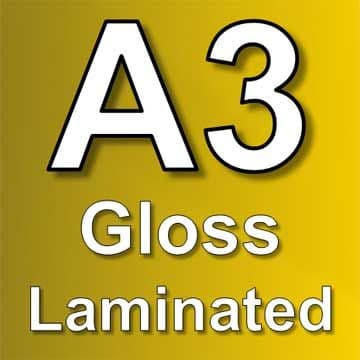 A3 Poster Printing with Gloss Laminating