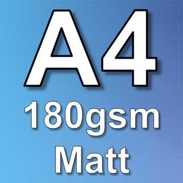 A4 Poster Printing - 180gsm Matt