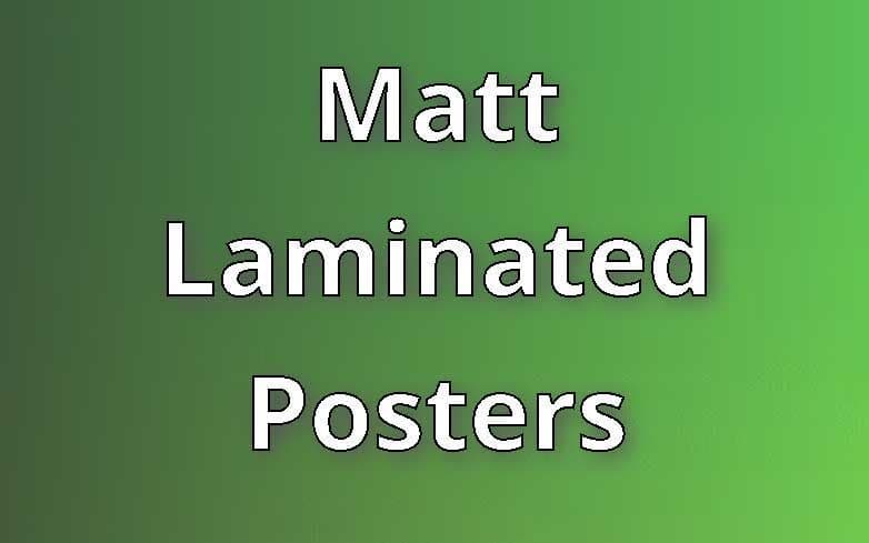 Matt Laminated Poster Printing
