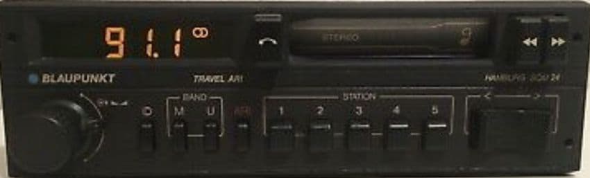 (84-85) BLAUPUNKT HAMBURG SQM24 Stereo Radio cassette MINT WARRANTY PORSCHE MERCEDES FERRARI