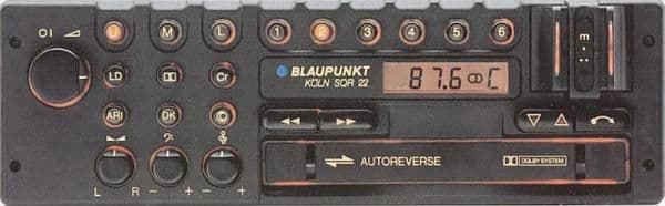 (84-87) BLAUPUNKT KOLN SQR 22 Radio Cassette PORSCHE ASTON MARTIN MERCEDES