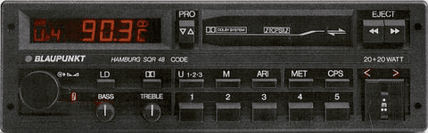 (85-86) BLAUPUNKT HAMBURG SQR 48 Stereo Radio Cassette PORSCHE ASTON MARTIN FERRARI ROLLS