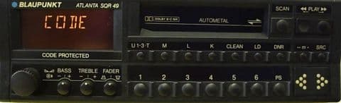 (89-94) BLAUPUNKT ATLANTA SQR 49 Vintage Classic car Radio Cassette PORSCHE 964 911 FERRARI ROLLS