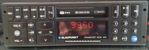 (92-96) BLAUPUNKT FRANKFURT RCM 104 Vintage Classic Car FM Radio Cassette Ferrari Porsche Audi BMW