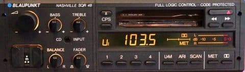 (86-89) BLAUPUNKT NASHVILLE SQR 48 Stereo Radio Cassette WARRANTY PORSCHE MERCEDES