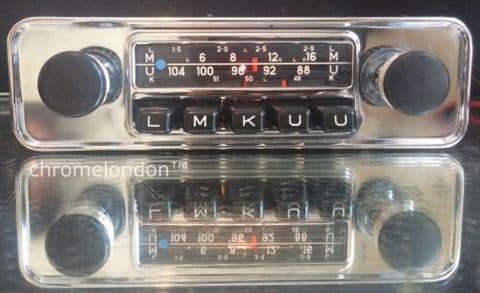 12v+/- BLAUPUNKT FRANKFURT Vintage Classic Car FM Radio seeVideo HEALEY ASTON JAG ETYPE