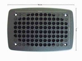 2x 6''x4'' BLACK MONOCHROME LOUDSPEAKER + GRILL 6.5'' NEW PAIR - 70s80s - UNIVERSAL