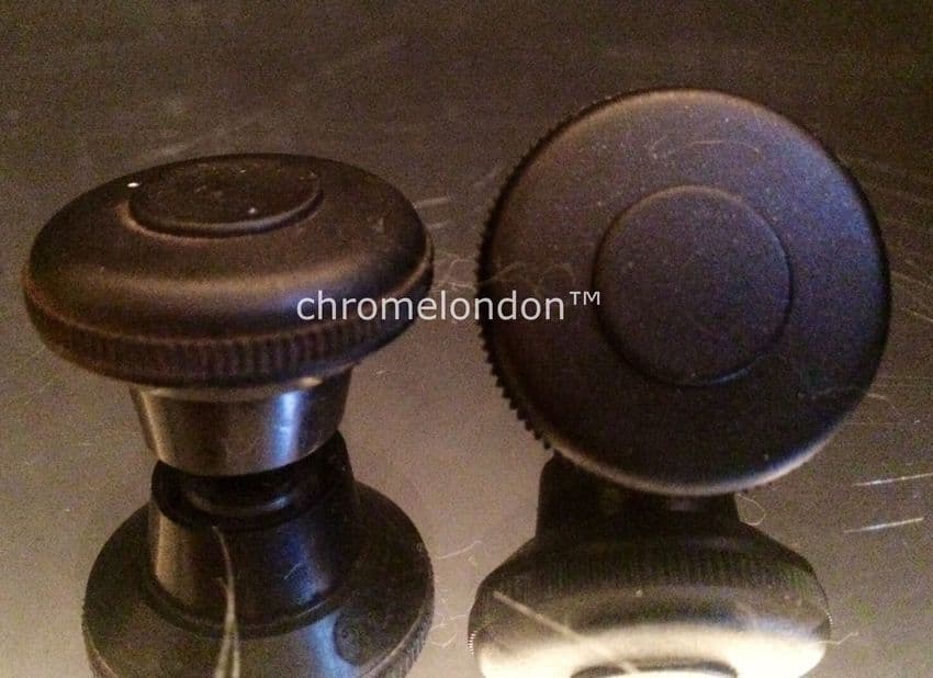 2x BLAUPUNKT RADIO KNOBS DIMPLE RUBBER PAIR
