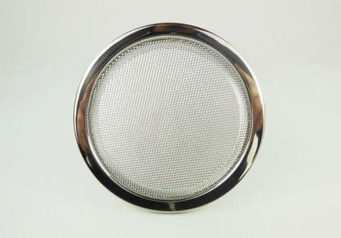2x CHROME SPEAKER GRILL ROUND 6.5" 16.5CM NEW - ETYPE SERIES 1 & UNIVERSAL