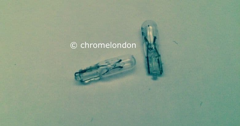 2x RADIO DIAL BULB LAMP 12V CAPLESS PAIR - BECKER