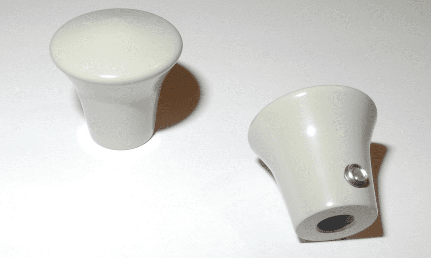 2x VW RADIO KNOBS GREY NEW PAIR - VOLKSWAGEN KARMANN GHIA and UNIVERSAL