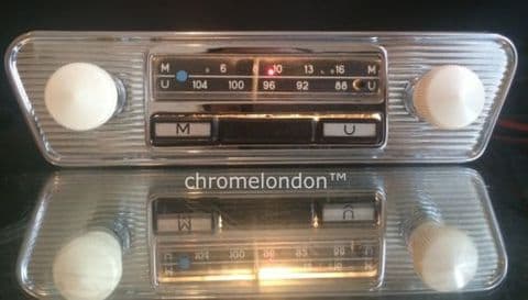 60s70s BLAUPUNKT Vintage Chrome Classic Car FM Radio MP3 VW KARMANN LOTUS ELAN MINI