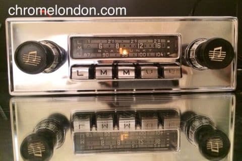 6v12+/- BLAUPUNKT KOLN Autoseek Vintage Classic Car FM Radio +MP3 seevideo WARRANTY ASTON DB JAG ETYPE ROLLS FERRARI ALFA PORSCHE 356