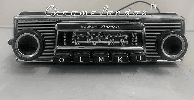 BECKER AVUS Vintage CHROME Classic Car FM Radio +MP3 PORSCHE 911 MERCEDES PAGODA FERRARI ASTON