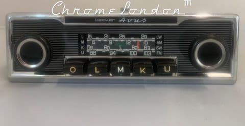 BECKER AVUS Vintage PINSTRIPE Classic Car Radio +MP3 MERCEDES SL 107 113 PORSCHE 911 FERRARI ETYPE