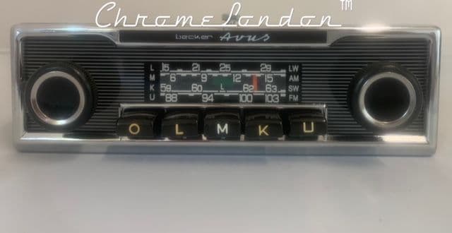 BECKER AVUS Vintage PINSTRIPE Classic Car Radio +MP3 MERCEDES SL 107 113 PORSCHE 911 FERRARI ETYPE