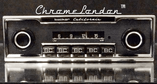 BECKER CALIFORNIA Vintage Chrome Classic Car Radio +BLUETOOTH MERCEDES SL PORSCHE JAGUAR FERRARI