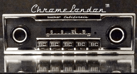 BECKER CALIFORNIA Vintage Chrome Classic Car Radio +BLUETOOTH MERCEDES SL PORSCHE JAGUAR FERRARI