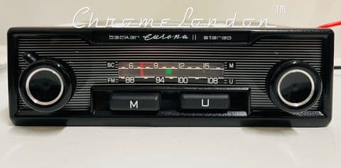 BECKER EUROPA II STEREO 662 Vintage MONOCHROME Classic Car 108FM Radio BLUETOOTH MODERN INTERNALS