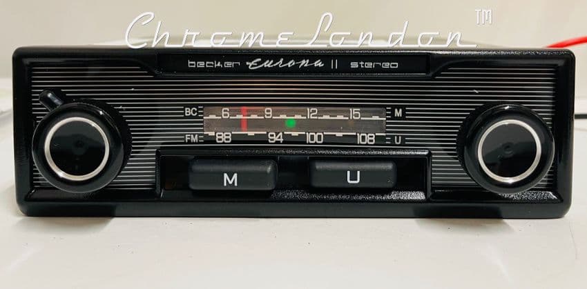 BECKER EUROPA II STEREO 662 Vintage MONOCHROME Classic Car 108FM Radio BLUETOOTH MODERN INTERNALS
