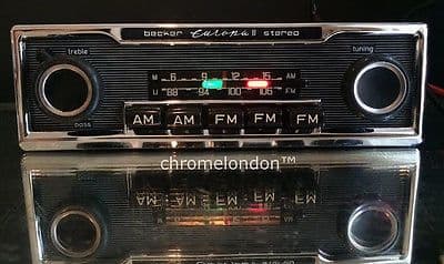 BECKER EUROPA II STEREO US Vintage Car FM Radio MP3 MINT RESTORED see MERCEDES 113 PAGODA 107 SL 116 PORSCHE 911 FERRARI DINO 365 330 512