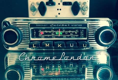BECKER EUROPA II STEREO Vintage CHROME Classic Car FM Radio MERCEDES 190SL 113 PORSCHE FERRARI ETYPE